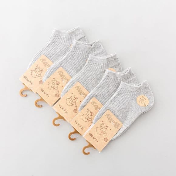 Children's cotton summer thin breathable socks for students, 100% cotton 3
