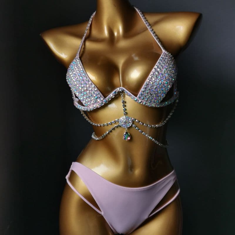 2021 New Steel Too Hard Cup BIKINI Diamond Swimsuit Diamond Flurie Night Shop Bikini sewing diamond Bikini 5