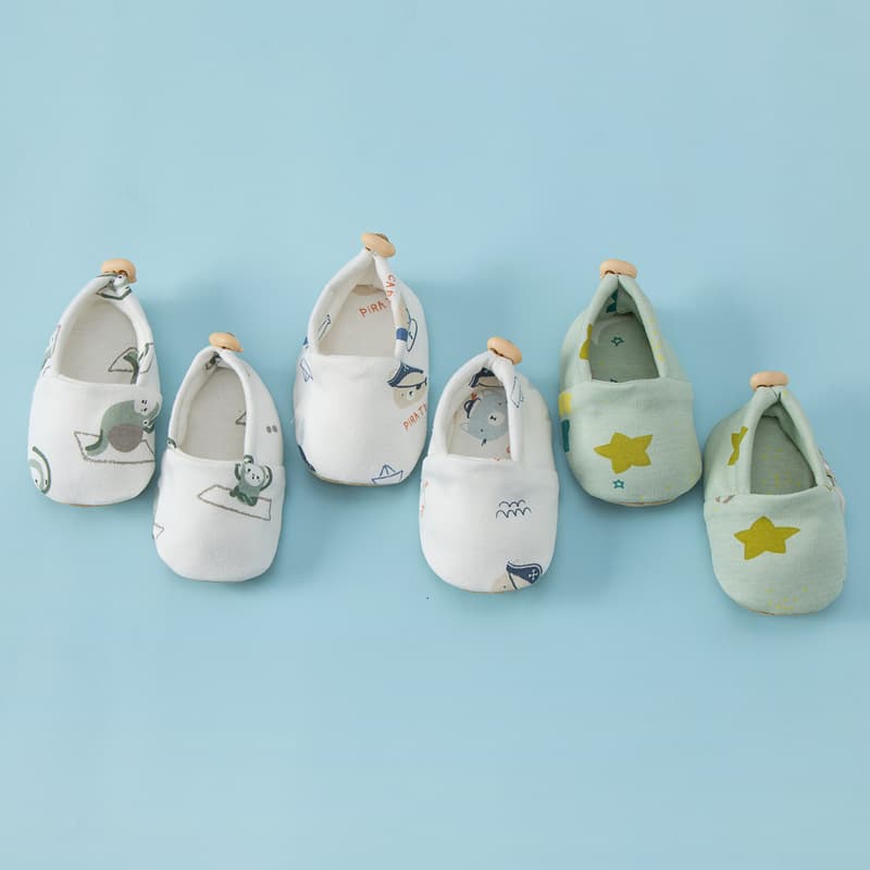 Baby step front shoes summer baby toddler shoes cartoon spot low top children's shoes green cotton soft sole anti-slip 1