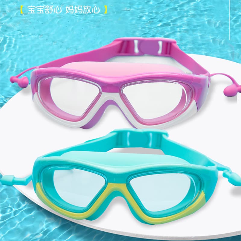 Children's waterproof swimming goggles anti-fog for men and women, earplugs for swimming, set, equipment, diving 4