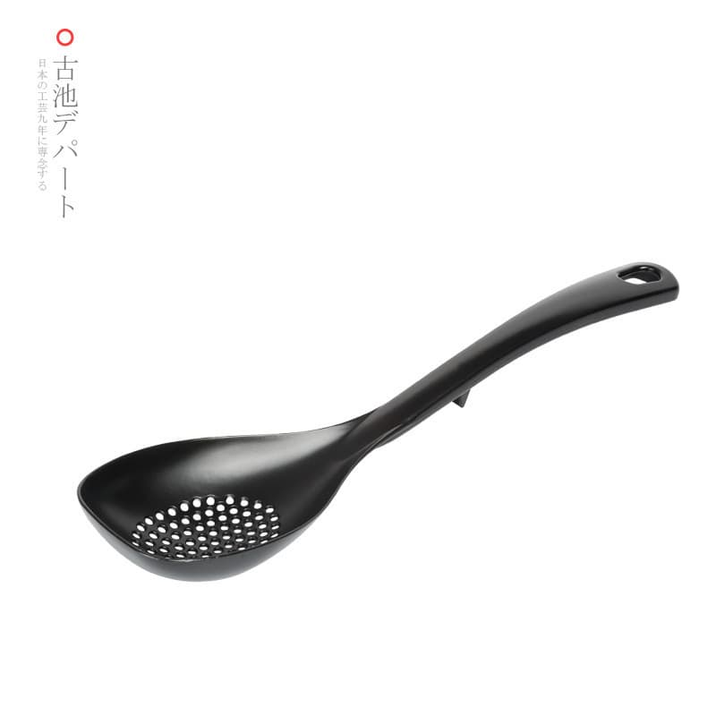 IHARA Japanese black charcoal ingredient nylon resin colander, hot pot spoon, nylon high temperature resistant kitchen spoon 3