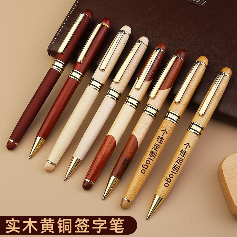 Wooden ballpoint pen, rollerball pen, gift box, set for office, Birthday gift, custom-made 3