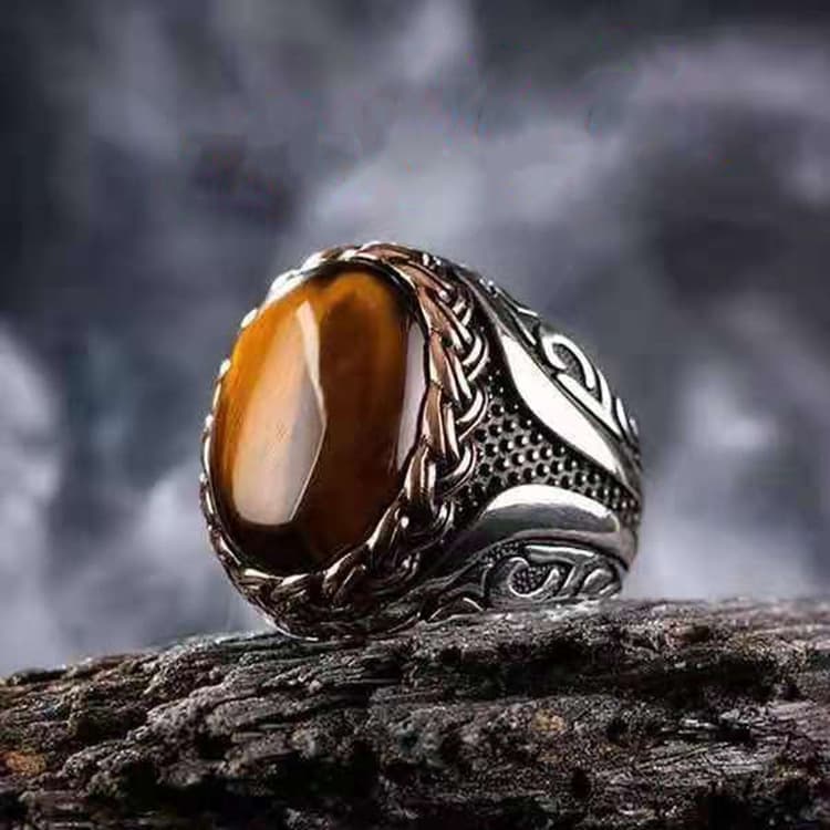 Elite fashionable yellow trend retro ring, wish 1