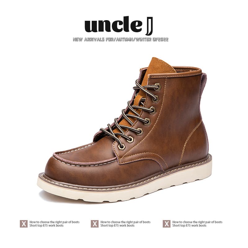 Extra large size men's shoes 45 size 46 spring and autumn retro Martin boots men's size 47 size 48 size 49 plush work boots men 1