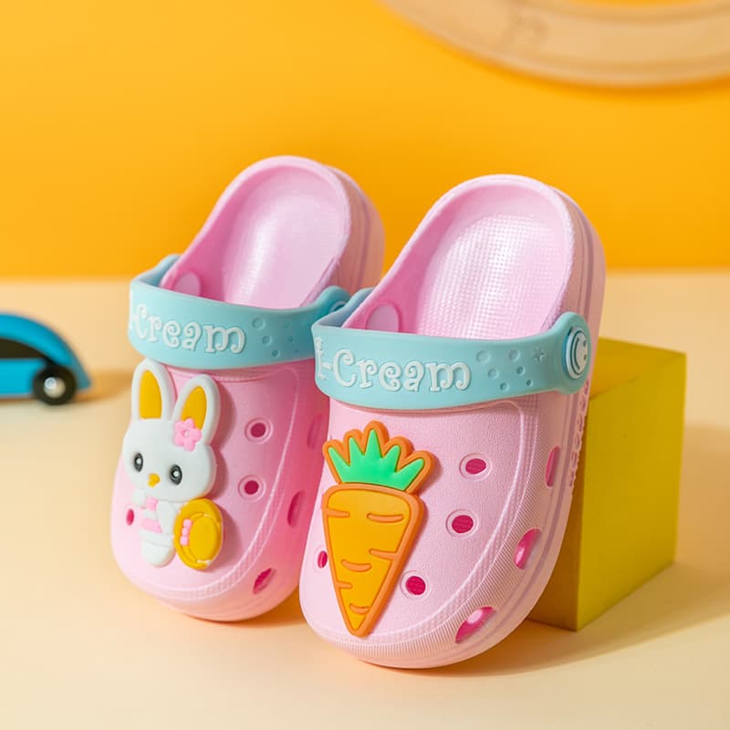 Children's Crocs-style slippers, children's bag, sandals for boys for baby, non-slip mule, dinosaur, closed toe, soft sole 2