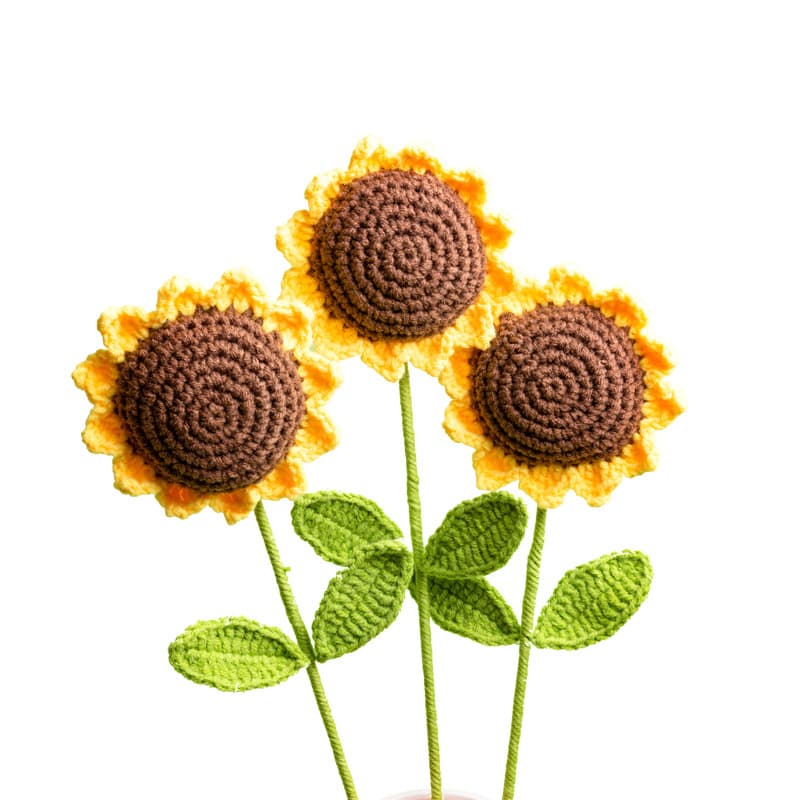 Finished sunflower handmade fake flower simulation wool flower decoration to sunflower Valentine's Day Teacher Day Gifts 5
