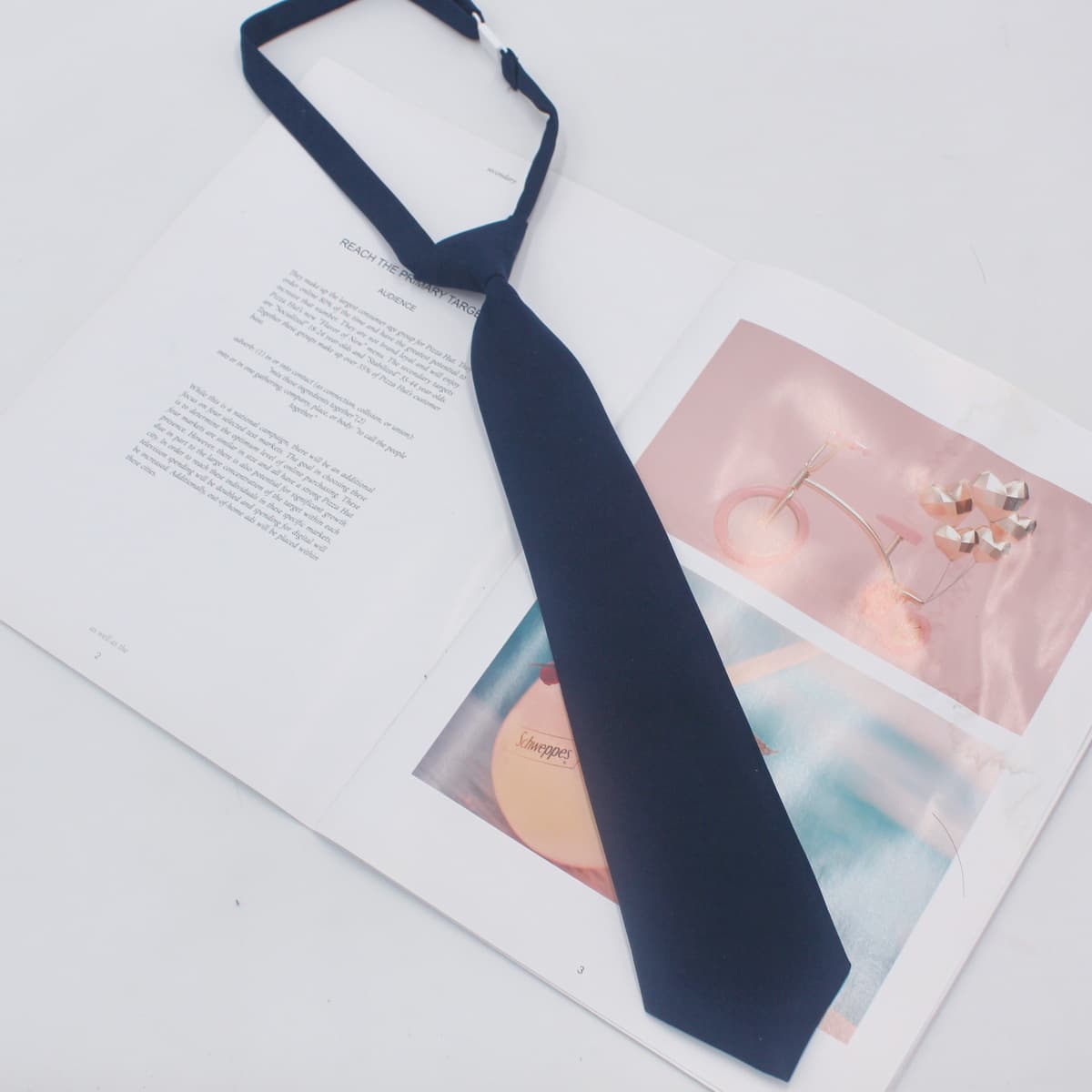 Solid color tie, black uniform for leisure, accessory, (Physicals), Korean style, JK style (Japanese school style) 4