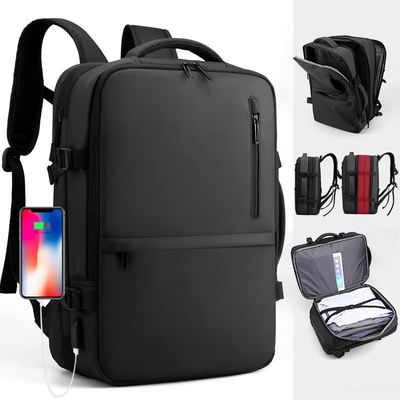 Men's fashionable backpack, laptop, capacious bag, business version, 17 inch, high-quality style