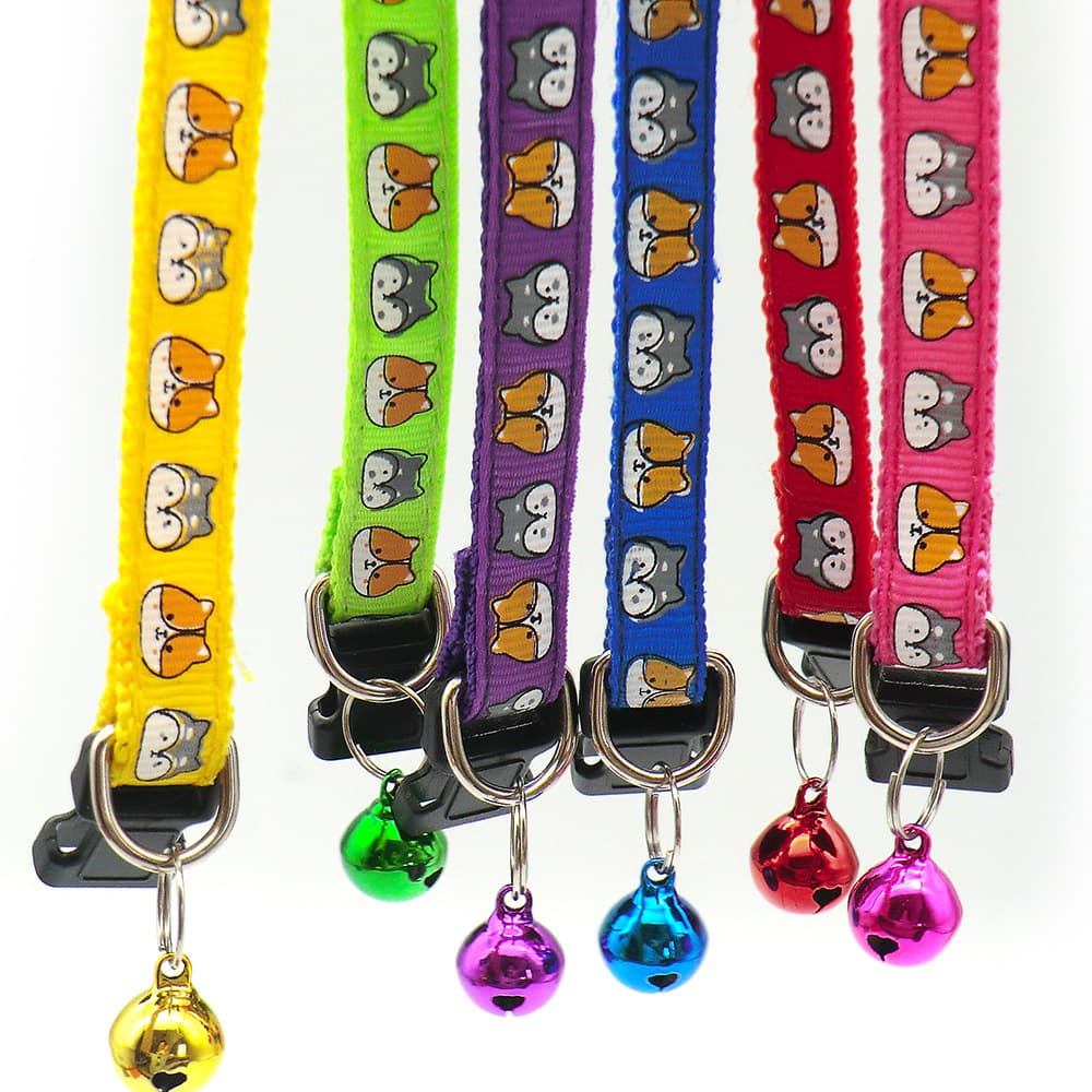 Dog head printing collar dog cat collar identity identification collar kitten dog ID classification pendant accessories 2