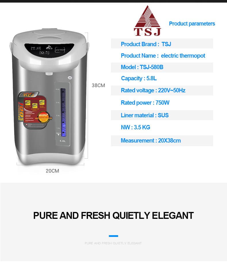 Electric Kettle TSJ stainless steel 110V electric water bottle household automatic insulation 220V hot kettle 2