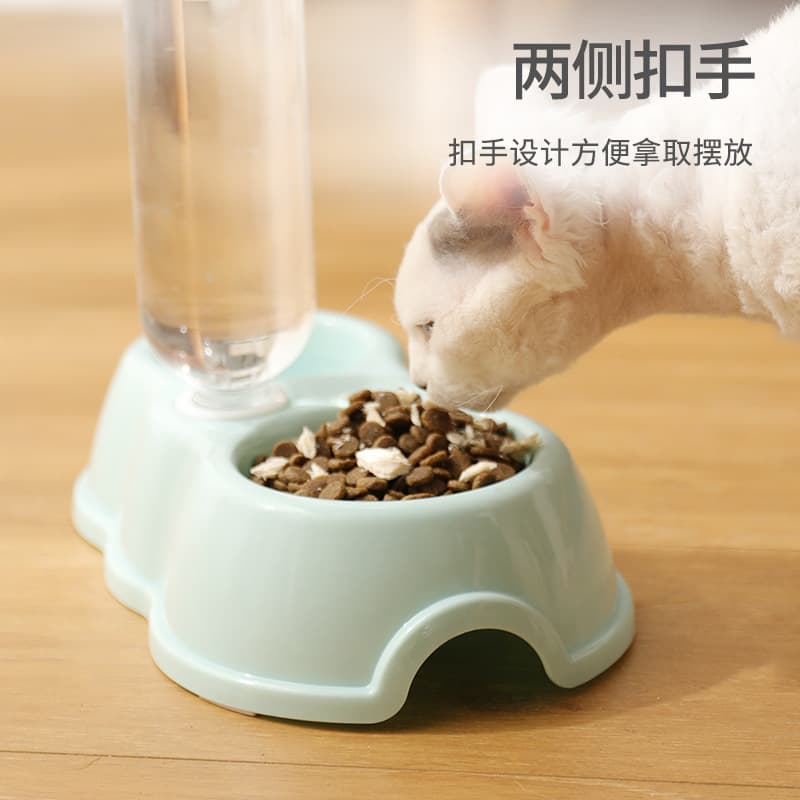 Cat automatic water dispenser feeder anti -turning dog food pot cat bowl cat bowl cat feed dog bowl manufacturer wholesale 2