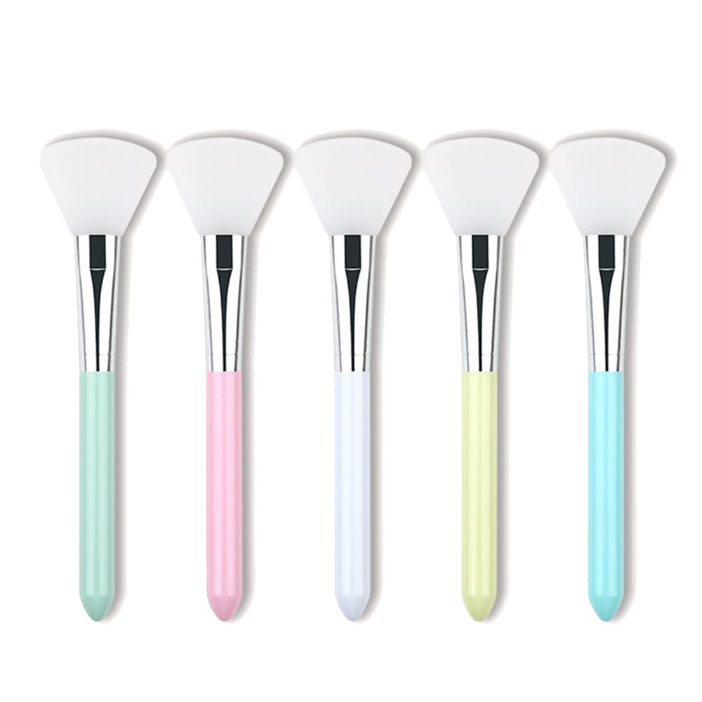Silicone face mask, cosmetic brush