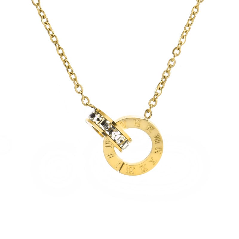 Pendant stainless steel, necklace, universal accessory, does not fade, simple and elegant design, light luxury style 3