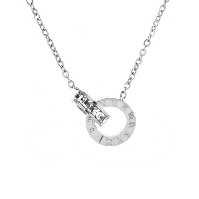 Pendant stainless steel, necklace, universal accessory, does not fade, simple and elegant design, light luxury style 4
