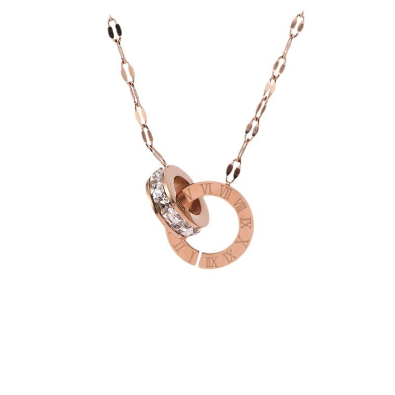 Pendant stainless steel, necklace, universal accessory, does not fade, simple and elegant design, light luxury style 5
