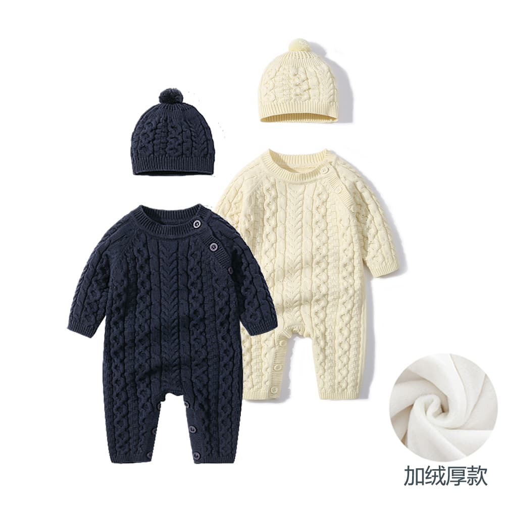 Children's woolen demi-season thermal underwear, knitted overall for baby, bodysuit, European style, western style 5
