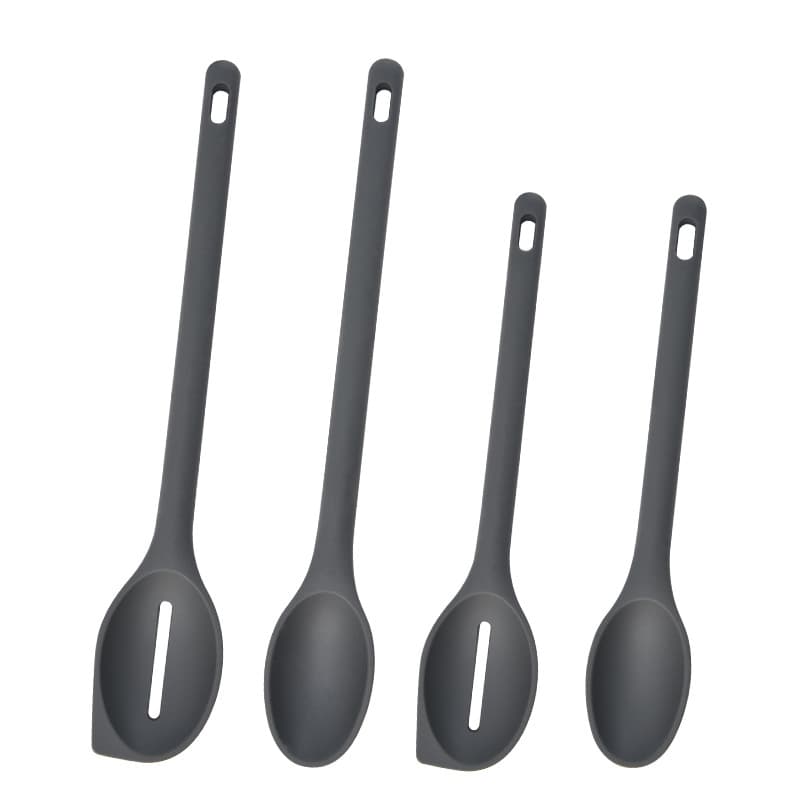 Integrated silicone dense spoon denser longer handle mixing spoon salad spoon salad salad more colander kitchen cooking tools 5