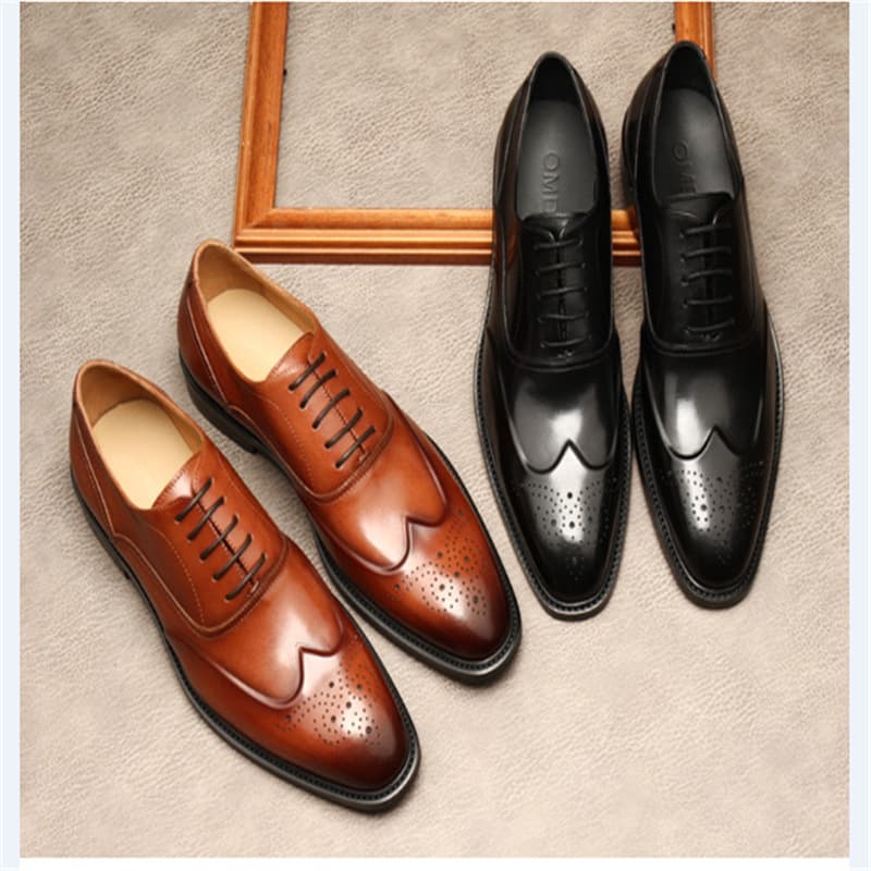 Leather breathable comfortable shoes English style, British style 5