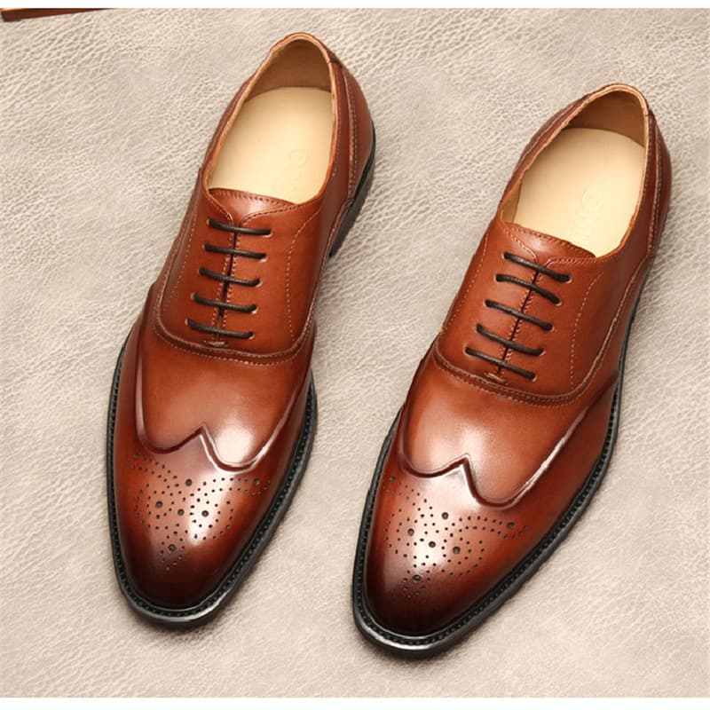 Leather breathable comfortable shoes English style, British style 1