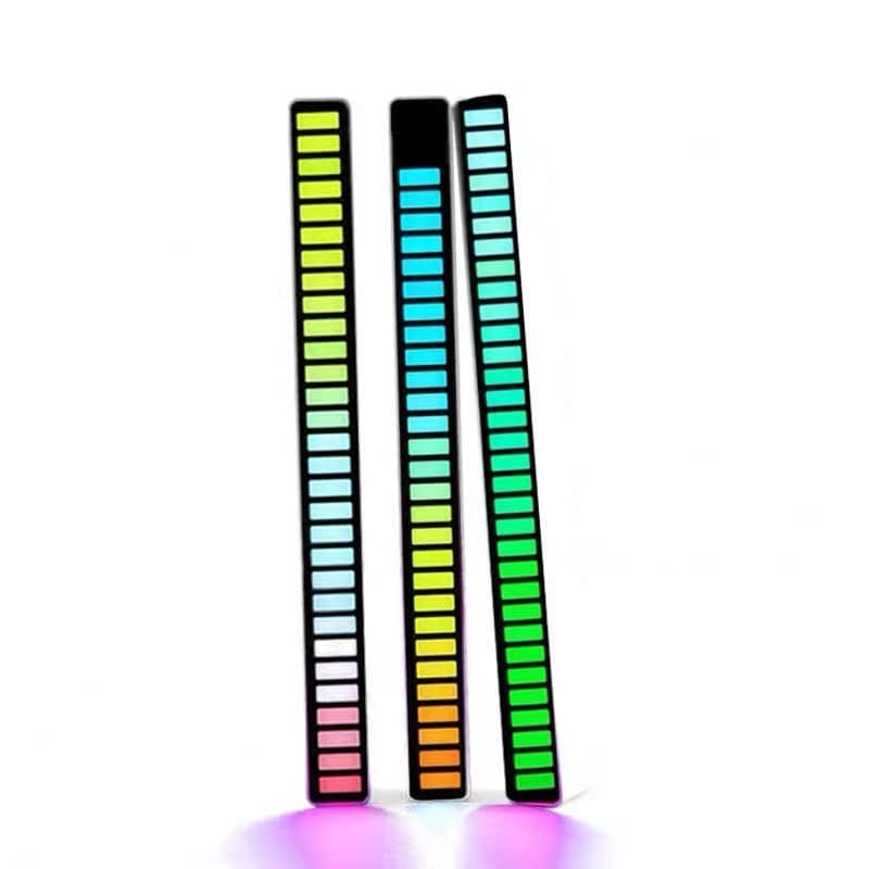 APP Bluetooth pickup lighting sound control creative RGB sensor LED desktop car carrying atmosphere music USB rhythm lamp bar 5