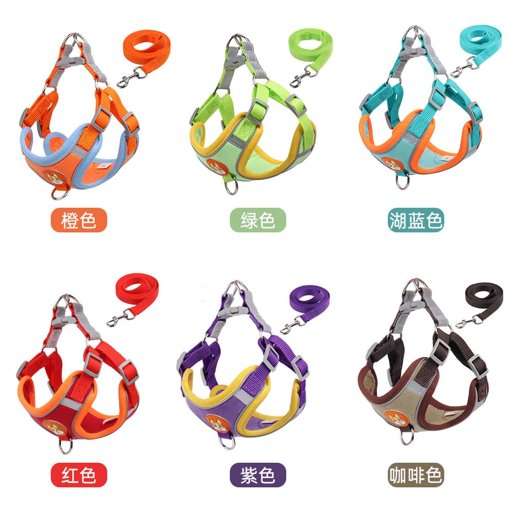 Pet harness vest-style puppy harness small dog Teddy Bichon dog leash dog leash 4