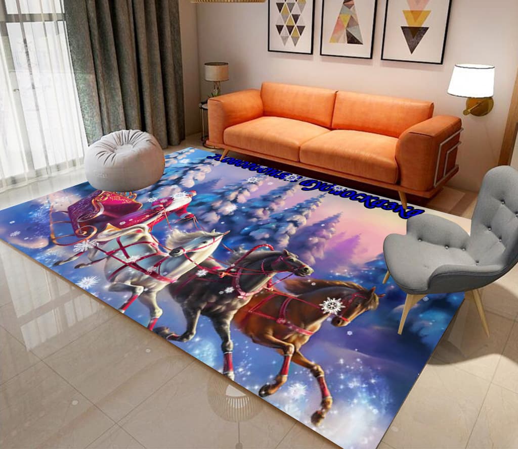 (Cross-border trading), flannel carpet for living room, print, home decor 2