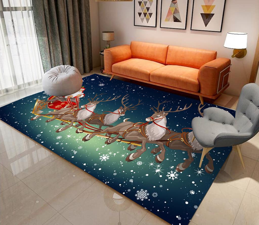 (Cross-border trading), flannel carpet for living room, print, home decor 3