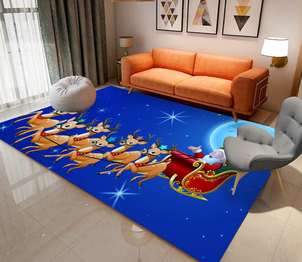 (Cross-border trading), flannel carpet for living room, print, home decor 4