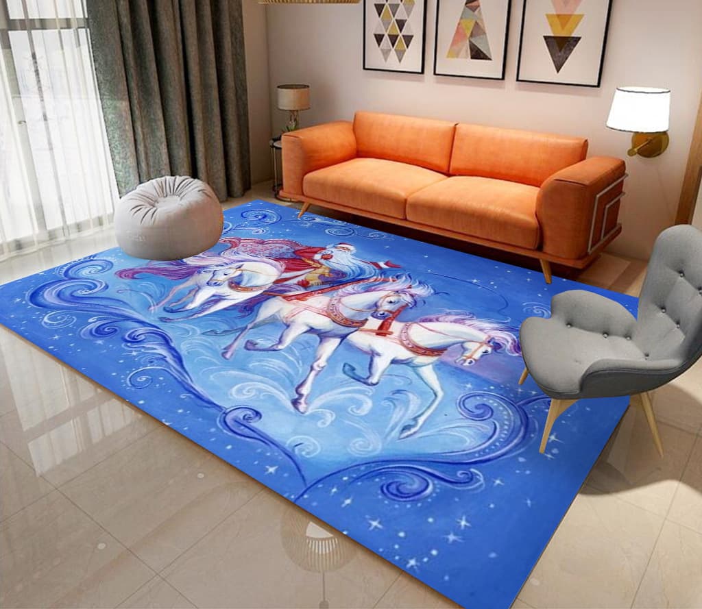 (Cross-border trading), flannel carpet for living room, print, home decor 7