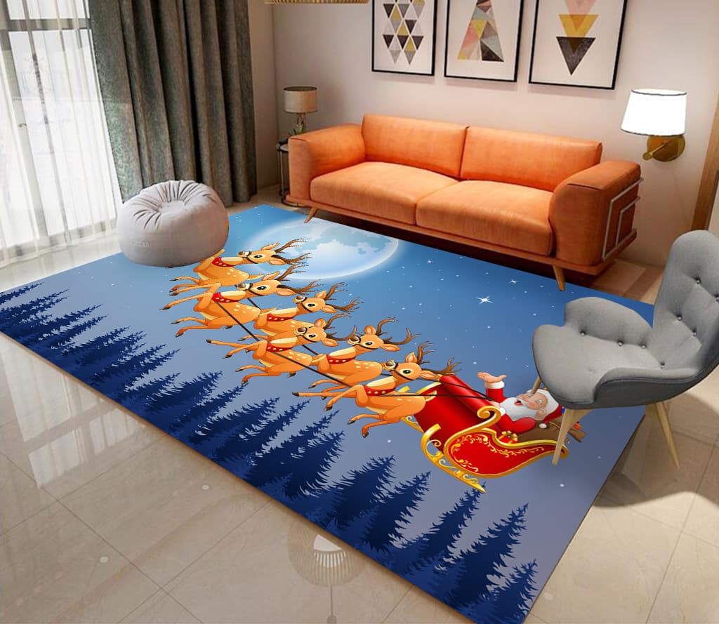 (Cross-border trading), flannel carpet for living room, print, home decor 8