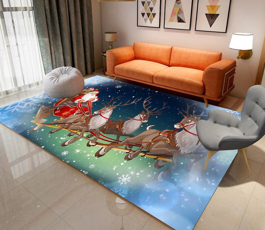 (Cross-border trading), flannel carpet for living room, print, home decor 9
