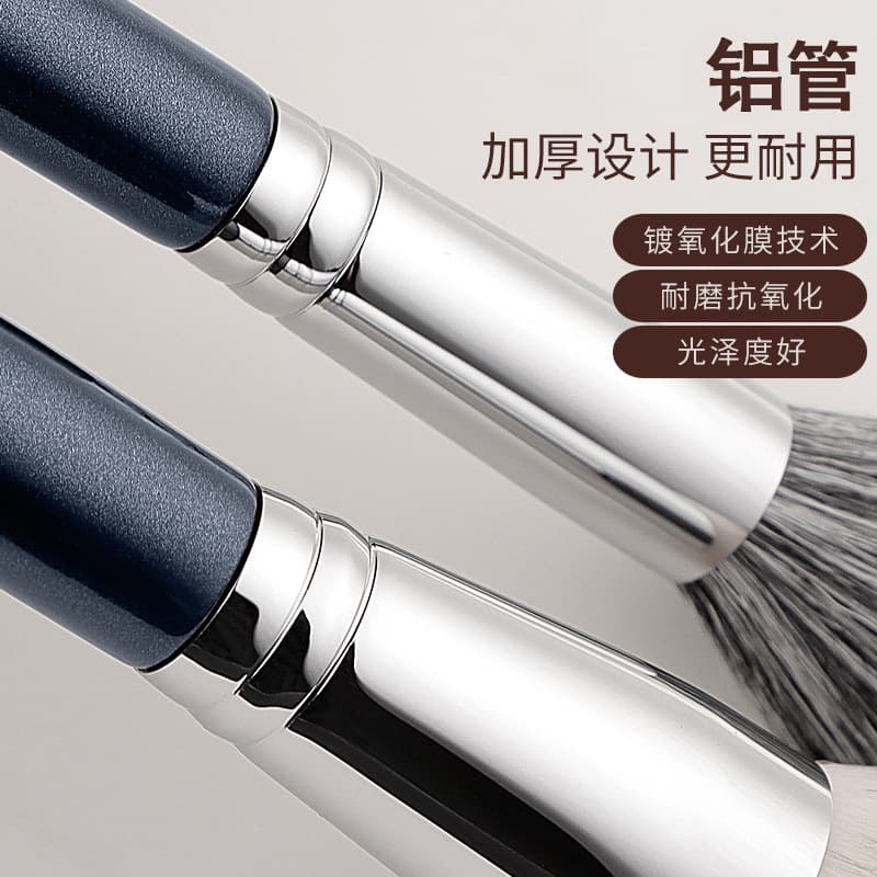 Brush, face blush for contouring, set, full set 3