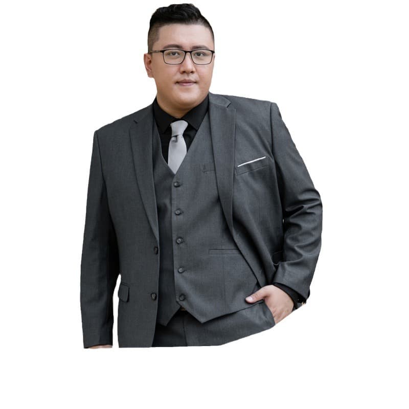 Men's big set, classic suit jacket, wedding dress, plus size 5