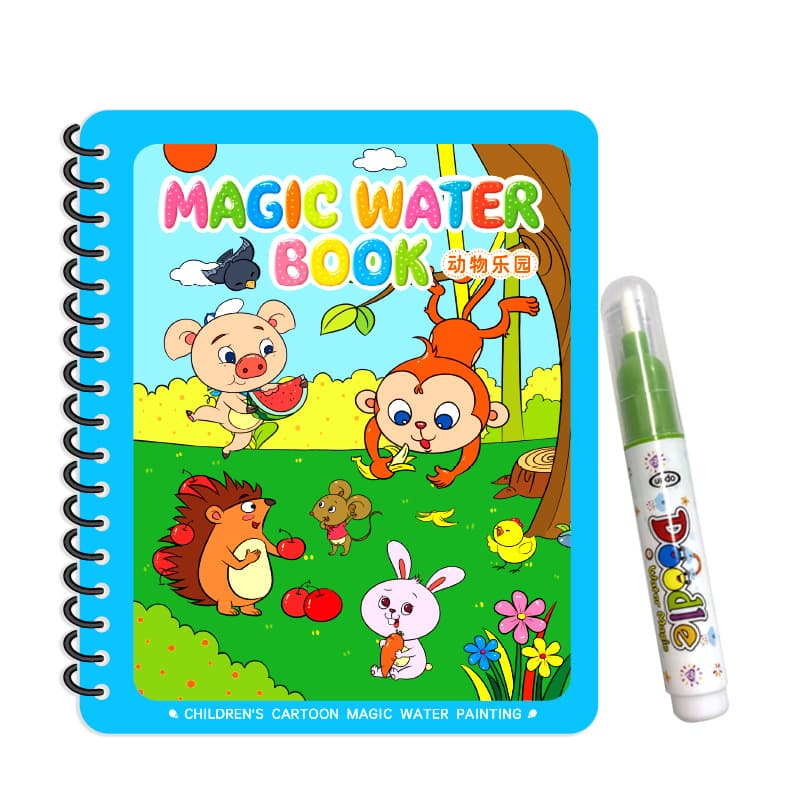 Children's book with pictures, coloring book, set, watercolour, toy 5