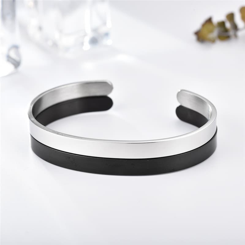 Adjustable bracelet stainless steel, 6mm, print, with your logo imprint 3