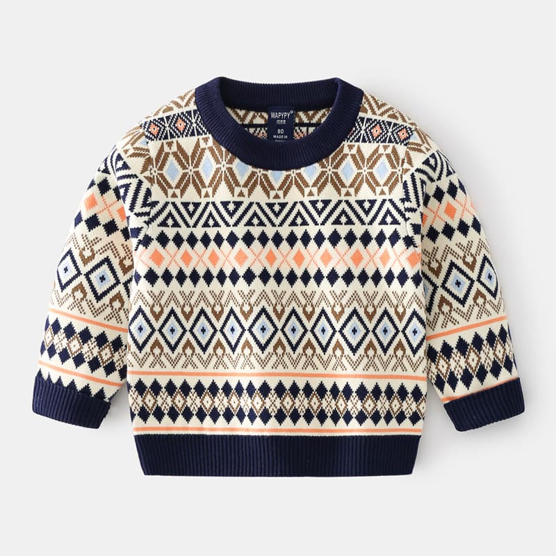 (Wholesale), demi-season children's woolen sweater for boys, Korean style, increased thickness 2