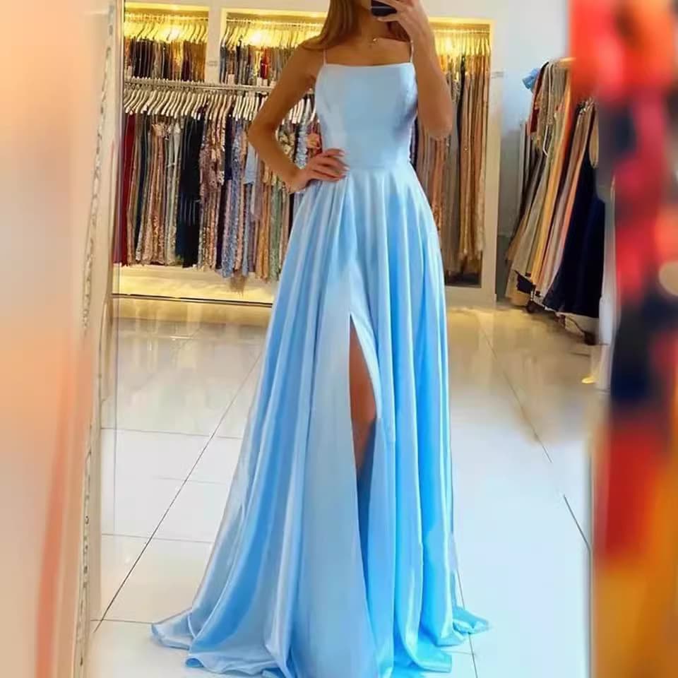 Long bridesmaid dress, sexy long skirt, European style, graduation party 4
