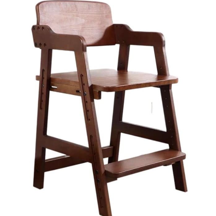 Children's teaching chair for home use from natural wood, universal highchair 2