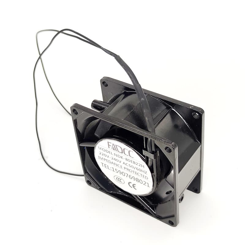AC AC Fringe Axis 8038 Industrial Verculator Metal Iron Leaf Thermal Cabinet Tank Rolling Dropdium Settled Fan 5