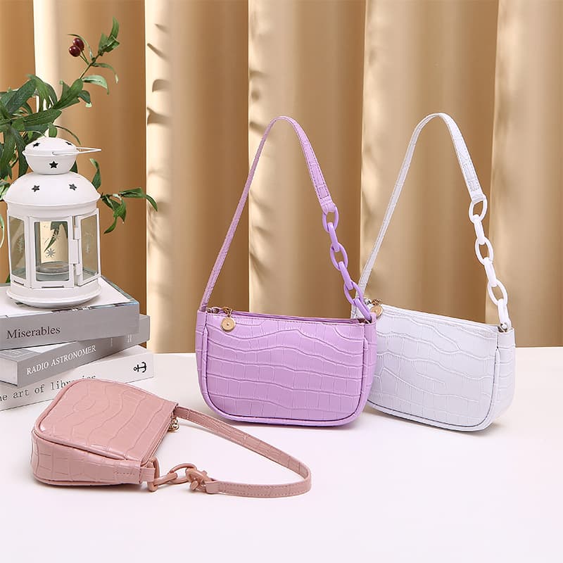 Underarm bag, one-shoulder bag, crocodile print, internet celebrity 2