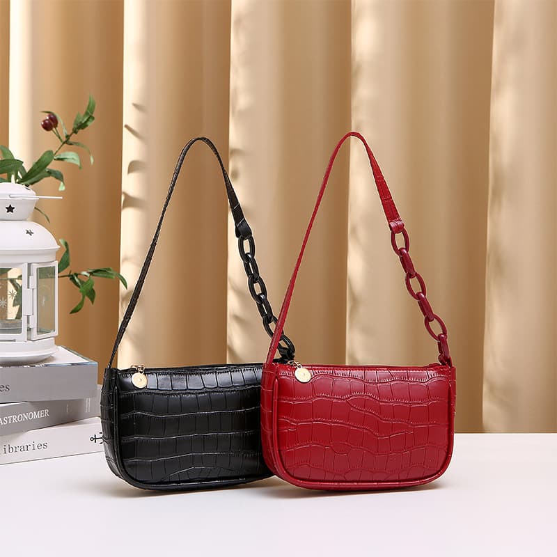 Underarm bag, one-shoulder bag, crocodile print, internet celebrity 3