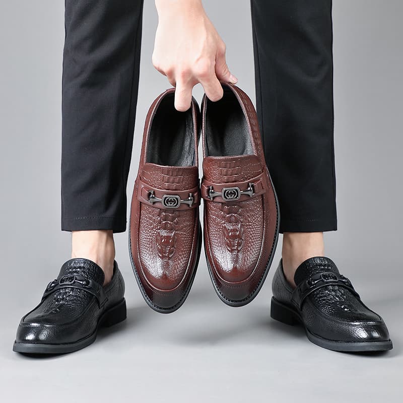 Leather shoes, classic suit jacket pointed-toe English style, cowhide, British style, genuine leather 3