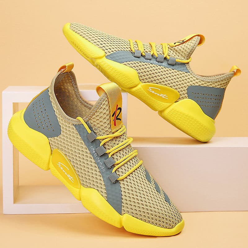 Travel canvas coconut trendy shoes Feiwei men's running shoes 2026 summer casual sports shoes men's sneakers 4