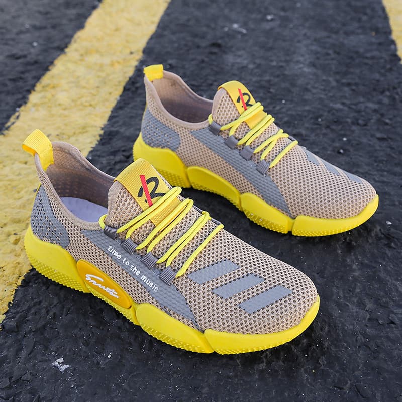 Travel canvas coconut trendy shoes Feiwei men's running shoes 2026 summer casual sports shoes men's sneakers