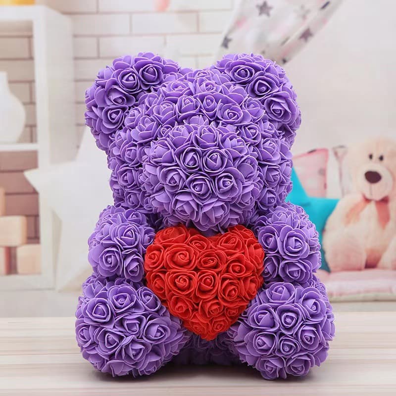 Preserved flower unicorn PE foam rose bear cross New Year Valentine's Day girlfriend best friend graduates day gift 4