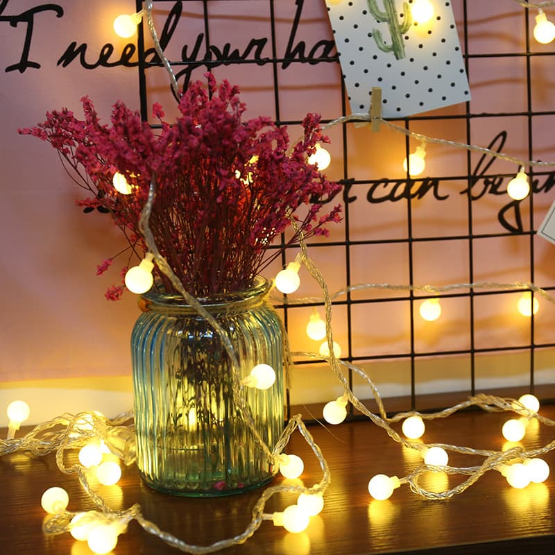 LED small colorful lights, flashing string lights, stars in the sky, colorful color-changing decorative lights, room bedroom layout, outdoor indoor 3