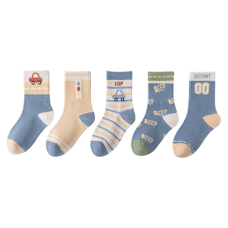 (Wholesale), demi-season children's cartoon keep warm socks for men and women, mid-length, absorbs sweat and smell 5