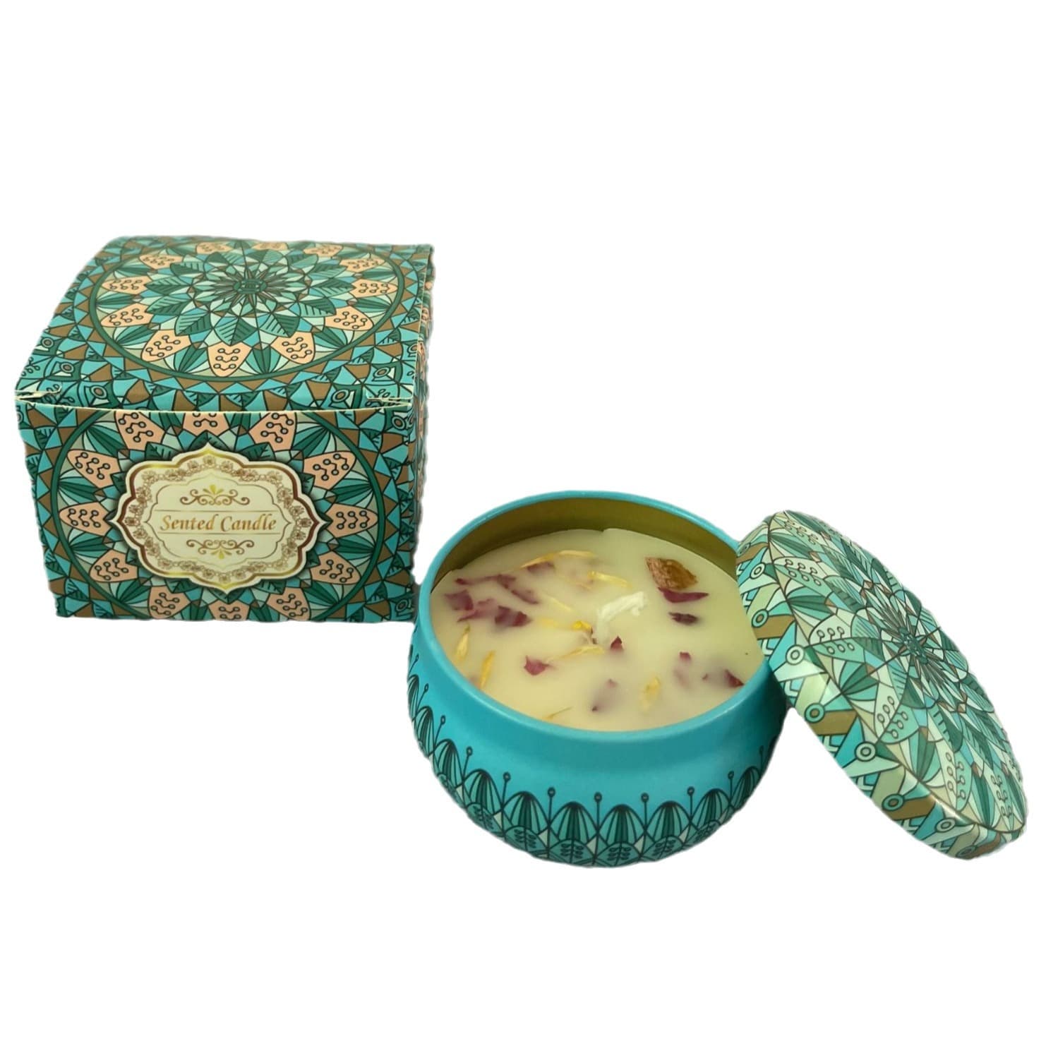4.4oz 7x5cm soy wax dried flower scented candle wedding souvenir flower scented candle gift 5