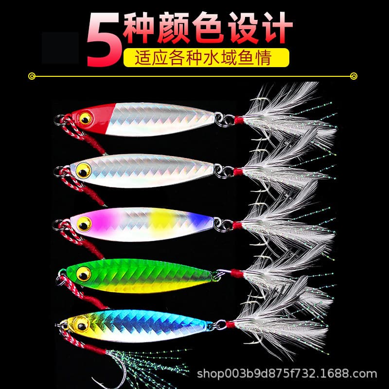 Long-Distance Lure Metal Plate Fishing Bait - Topwater Lure for Bass and Pike 1