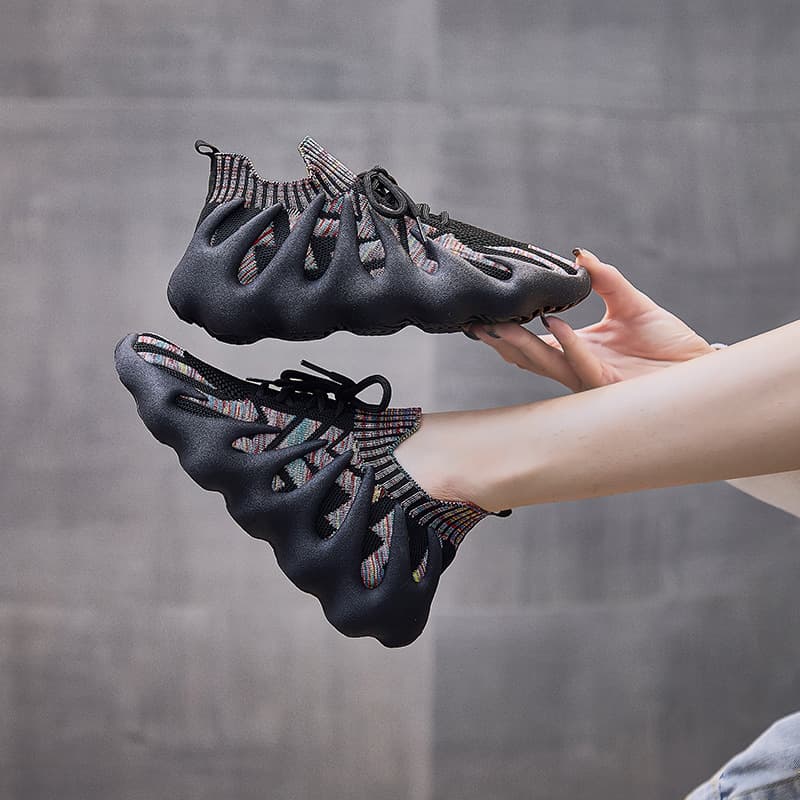Socks, fashionable comfortable footwear, sports casual footwear for leisure, running sneakers, for beloved, made with flyknit technology, summer 2026, Korean style 2